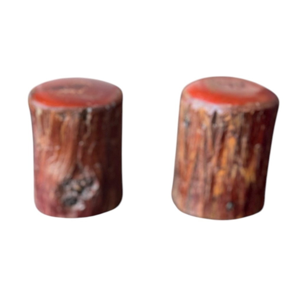 Vintage Tree House California Redwood Log Salt and Pepper Shakers Rustic Cabin - Picture 4 of 9